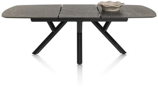 XOOON Minato, Auszugstisch - oval - 180 (+ 60) x 110 cm. - Schwarz - 2