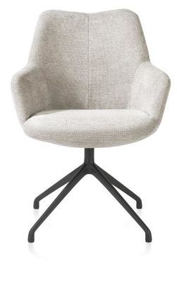 XOOON Mats, Armlehnstuhl - 4-Fuß Aluminium Gestell - drehbar - selected choices - Schwarz/ Anthrazit, Braun, Grau, Gruen, Orange, Taupe, Weiss - 1