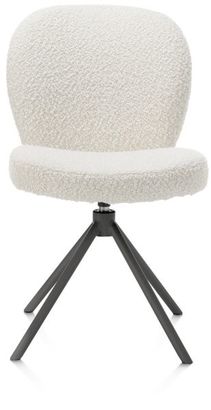 XOOON Jaxon, Stuhl - Gestell Grafit - drehbar - Stoff Brioni - Elfenbein - 1