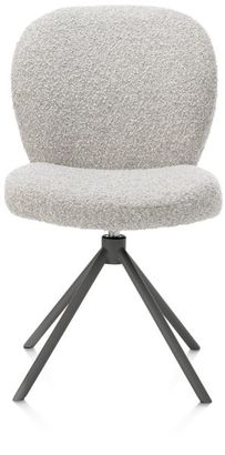 XOOON Jaxon, Stuhl - Gestell Grafit - drehbar - Stoff Brioni - Kiesel - 1