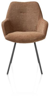 XOOON Odin, Armlehnstuhl - Graphit Gestell - Stoff Vada - Kupfer - 1