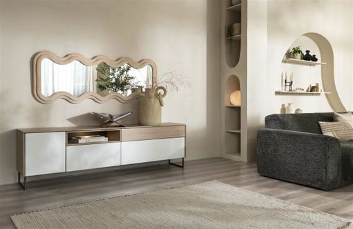 XOOON Lindfield, Sideboard 240 cm. - 3-Tueren + 3-Laden + 1-Nische (+ LED) -  - 4