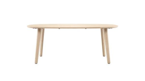 XOOON Odda, Tisch 200 x 110 cm - Oval - Holz Fuss - Beige, Braun - 1