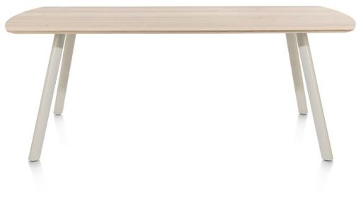 XOOON Niora, Tisch 210 x 100 cm - rechteckig - Metall Fuss - Beige - 1