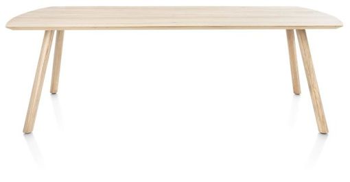 XOOON Niora, Tisch 240 x 100 cm - rechteckig - Holz Fuss - Beige - 1