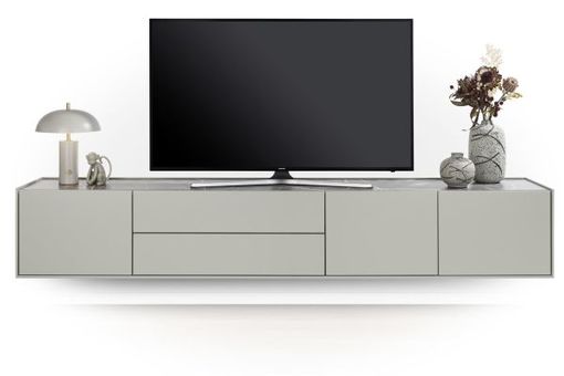 XOOON Noon, Lowboard 240 cm - 3-Tueren + 2-Laden - Deckplatte aus HPL light grey -  - 2