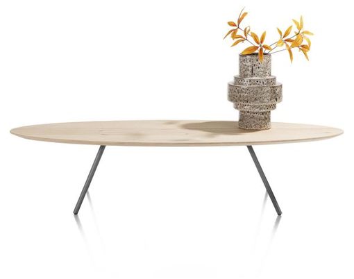 XOOON Niora, Couchtisch 150 x 50 cm - Furnier Eiche - Beige - 1