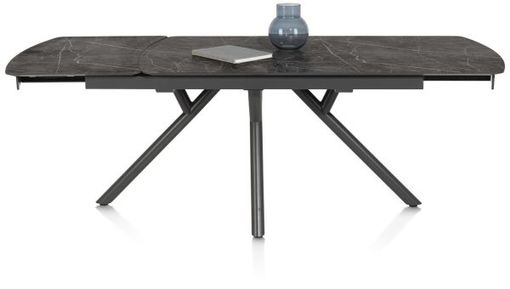 XOOON Novello, Ausziehtisch 200 (+ 78) x 100 cm - Primo Laminato marble - Schwarz - 1