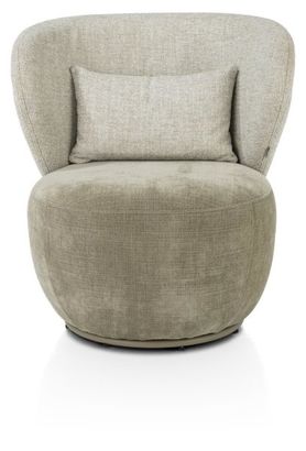 XOOON Solee, Sessel - drehbar - Lendekissen inklusive - Kombination Stoff Luton & Cadiz - Grün, Oliv - 1