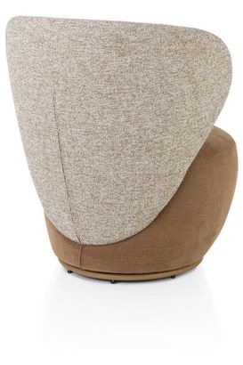 XOOON Solee, Sessel - drehbar - Lendekissen inklusive - Kombination Stoff Luton & Cadiz - Kupfer, Kupfer - 4