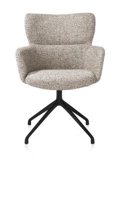 XOOON Sage, Armlehnstuhl drehbar - rough off black - Stoff Luton - Kupfer - 1