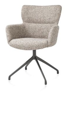 XOOON Sage, Armlehnstuhl drehbar - graphit - Stoff Luton - Kupfer - 2