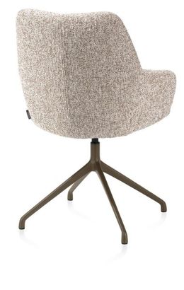 XOOON Mats, Armlehnstuhl - Aluminium Gestell steelbrown - drehbar - Stoff Luton - Kupfer - 3