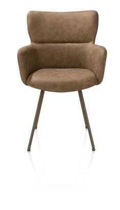 XOOON Sage, Armlehnstuhl 4 Fußen steelbrown - Stoff Oregon -  - 1