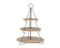 Etagere "Linella", ca. 60 cm hoch - Braun/Schwarz - 1