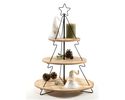 Etagere "Linella", ca. 60 cm hoch - Braun/Schwarz - 2