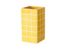 Vase "Cube" aus Steingut, ca. 17 cm hoch - Gelb oder Grün - 1