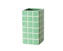 Vase "Cube" aus Steingut, ca. 17 cm hoch - Gelb oder Grün - 2