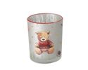 Windlicht "Bailey", rund, ca. 8,5 cm - Braun, Rot und Silber - 2