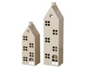 Laterne "Aiba" in Haus-Form, ca. 65 cm - Beige - 2
