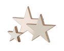 Stern "Stardust" aus Mangoholz, ca. 15 cm - Weiß/Braun - 2