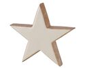 Stern "Stardust" aus Mangoholz, ca. 25 cm - Weiß/Braun - 1