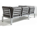 Ecklounge-Set "Widoo" mit Tisch, silber - silber / dunkelgrau - 2