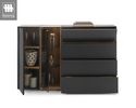 Musterring Highboard "Trevio", Kerneiche Umato, Lack anthrazit - Braun/Anthrazit - 5