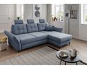 Ecksofa "Bjarne", leger, mit Funktionen - Blau - 1