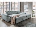 Ecksofa/Wohnlandschaft " Bosse" leger, inkl. Staukasten, Kopfteilfunktion, Liegefunktion, Sitztiefenverstellung - aquablau - 2
