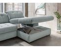 Ecksofa/Wohnlandschaft " Bosse" leger, inkl. Staukasten, Kopfteilfunktion, Liegefunktion, Sitztiefenverstellung - aquablau - 3