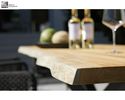 Interliving Tisch 7002, Tischplatte Teak mit Baumkante - Natur / Anthrazit - 2