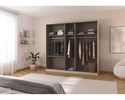 Drehtürenschrank "Reims", ca. 226x210 cm - Champagner/Dunkelbraun - 3