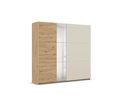 Schwebetürenschrank "Rennes" mit Spiegeltür - Braun/Champagner - 2