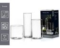 3-teiliges Vasenset "Leonie" aus Glas - Durchsichtig - 3