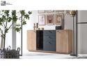 Interliving Sideboard 2025, Wildeiche, Anthrazit, Kork - Schwarz/Braun - 1