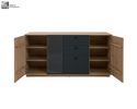 Interliving Sideboard 2025, Wildeiche, Anthrazit, Kork - Schwarz/Braun - 2