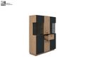 Interliving Highboard 2025, Wildeiche, Anthrazit, Kork - Schwarz/Braun - 5