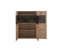 Interliving Highboard, ca. 132x119 cm - Braun/Schwarz - 3