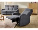 Sessel "Pius", leger, mit Relaxfunktion - Blau/Grau - 2