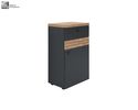 Interliving Garderobe 6011, Schiefer Schwarz, Wildeiche - Schwarz/Braun - 6