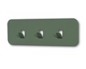 Garderobenleiste "Meinerzhagen 1", 3 Haken, Metall grün - Grün - 2
