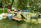 Gartentisch "Holland" Musterring ca.220 x 76 x 95 cm, Teakholz massiv mit Baumkante - grau/anthrazit/Holz - 2