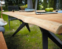 Gartentisch "Holland" Musterring ca.220 x 76 x 95 cm, Teakholz massiv mit Baumkante - grau/anthrazit/Holz - 3