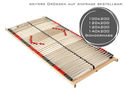 Bettrahmen Lattenrost "Birte" 90x200 cm -unverstellbar- - beige - 2