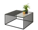 Couchtisch "Aschefell", Marmor Print - Schwarz - 1