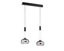 LED-Pendelleuchte "Arosa", 2-flammig, Rauchglas, stufenlos dimmbar - Schwarz - 1
