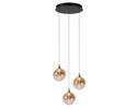 LED-Pendelleuchte "Gisela", 3-flammig - Amber - 2