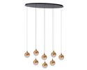 LED-Pendelleuchte "Gisela", 8-flammig - Amber - 1