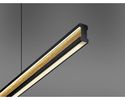 LED-Pendelleuchte "Heloise", Spaltholz/Metall, höhenverstellbar - Schwarz/Braun - 3